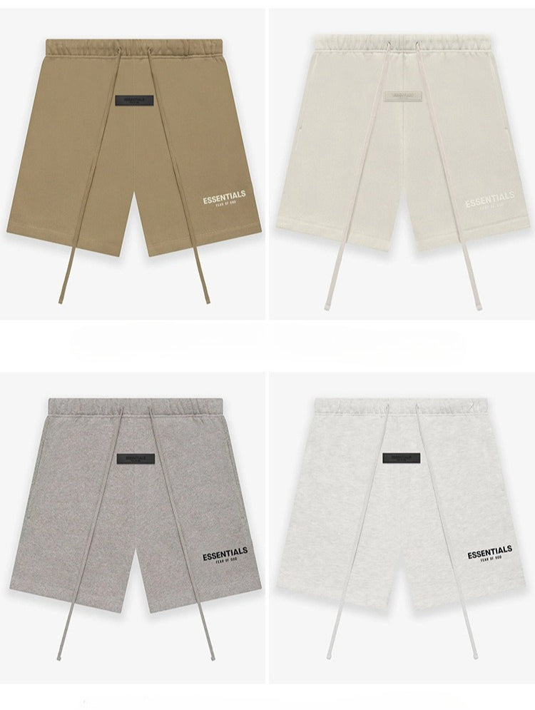 Fear Of God Essentials Flocked Logo Drawstring Sweat Shorts Collection