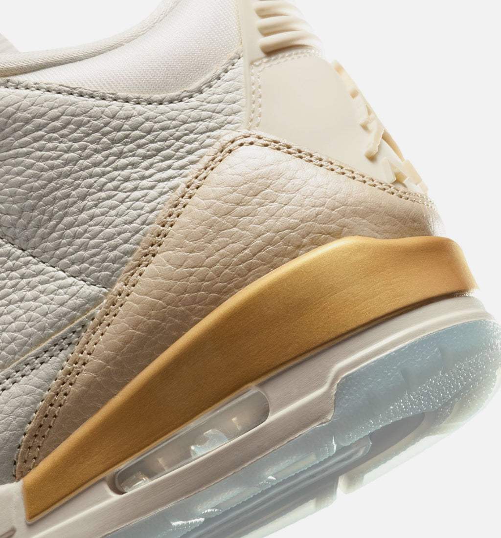 Air Jordan 3 Retro "Sail and Pale Ivory" Women's Lifestyle Shoes - Sail / Team Gold / Pale Ivory / Metallic Gold / Ice