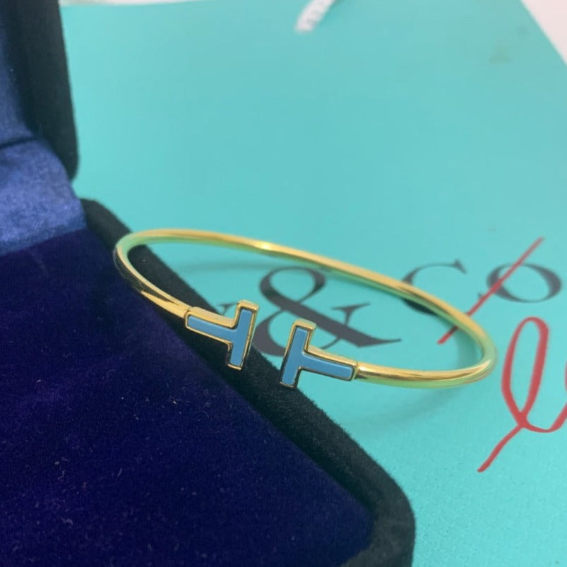 TIFFANY T BRACELET 1.8MM TURQUOISE