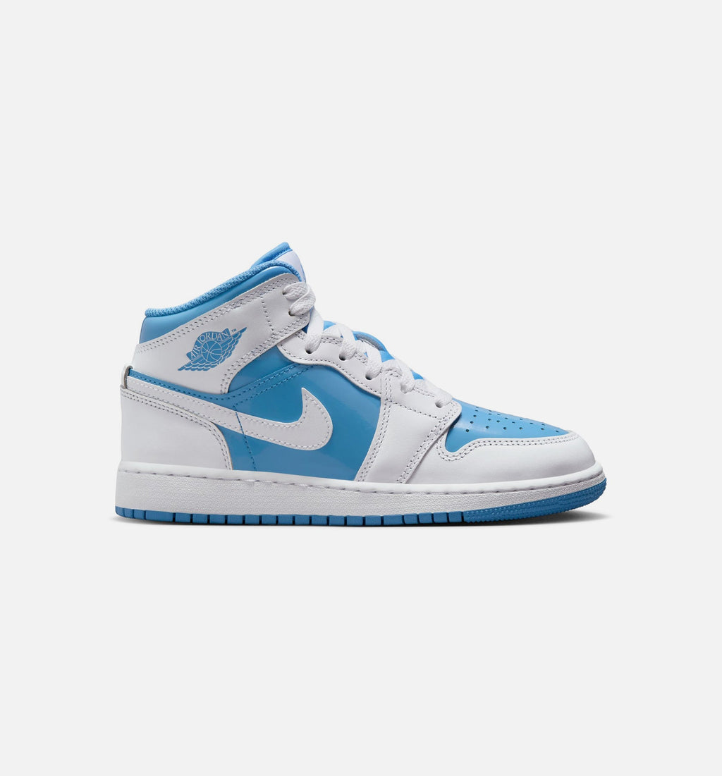 Air Jordan 1 Mid 'Legend Blue' Grade School - White/Legend Blue