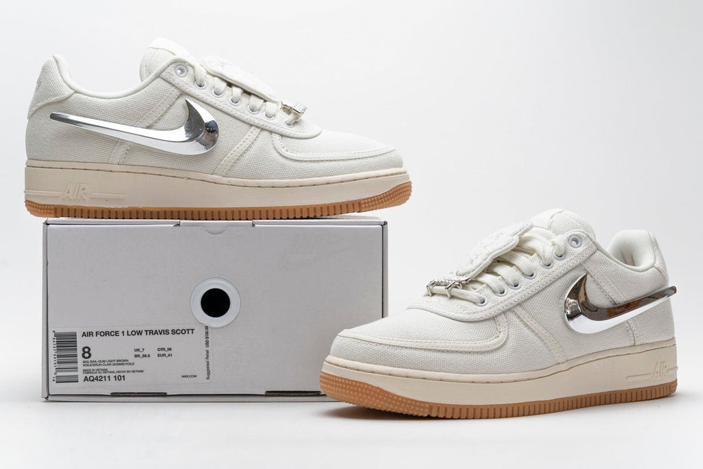 Nike Air Force 1 Low Travis Scott Sail Reps Sneaker AQ4211-101
