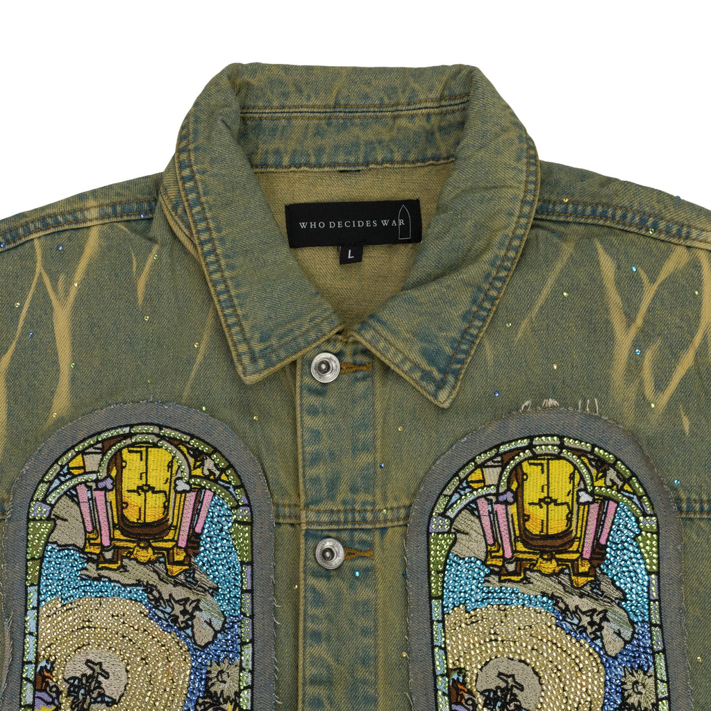 BLUE UNFURLED DENIM JACKET