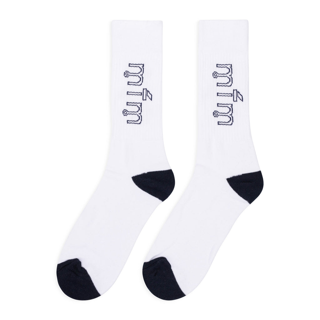Black/White 3 Pack Calf Socks