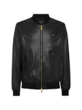 Billionaire Basic leather bomber jacket