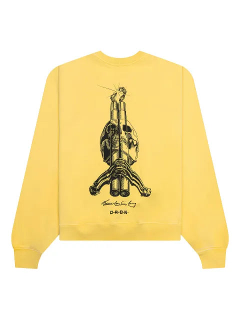 D-R-G-N Bones skull crew-neck sweatshirt
