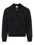 Casablanca logo-pattern zip-up jacket