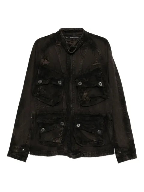 Julius distressed-effect denim jacket