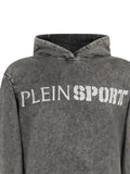 Plein Sport washed-effect crackle-print hoodie