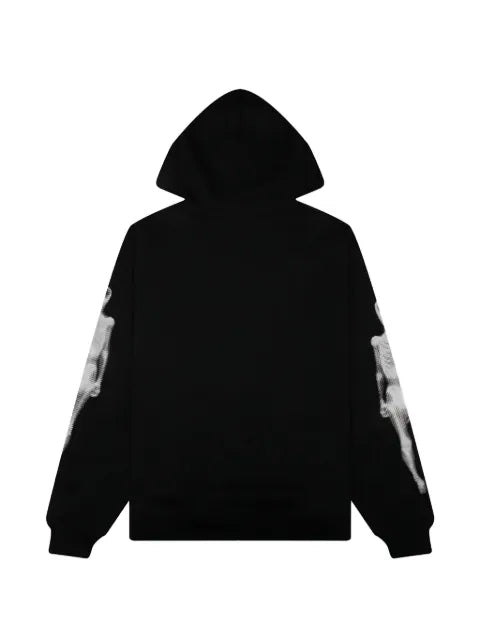 Pleasures skeleton print hooded sweatshirt
