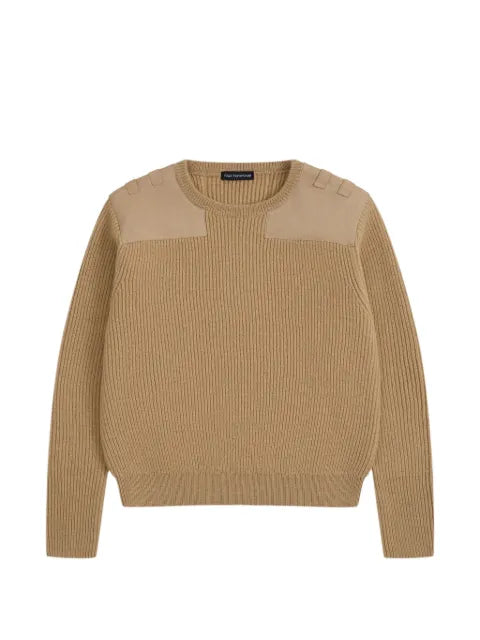 GOSHA RUBCHINSKIY ribbed-knit elbow-patch sweater