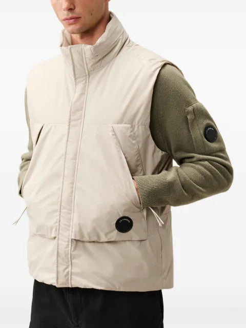 C.P. Company Pro-Tek PrimaLoft® silver hooded gilet