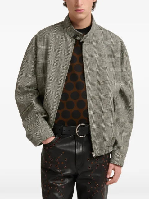 Marni check-pattern virgin wool jacket