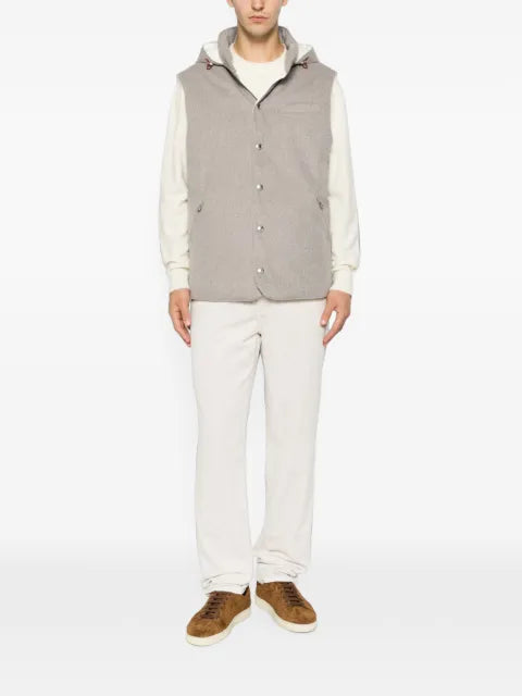 Brunello Cucinelli hooded press-stud gilet