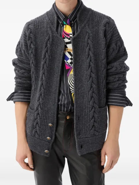 Versace wool & cashmere knit cardigan