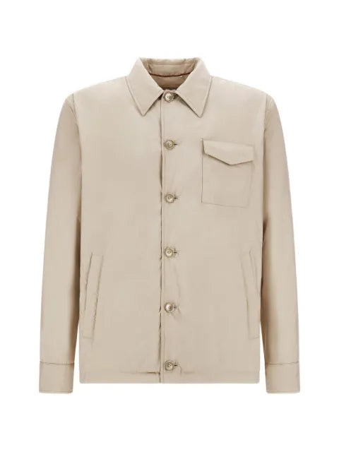 Herno suede-effect padded jacket
