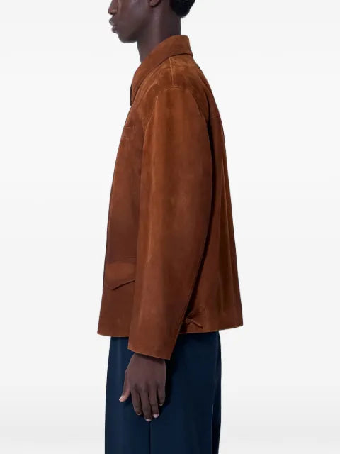 Miu Miu suede zip-fastening jacket