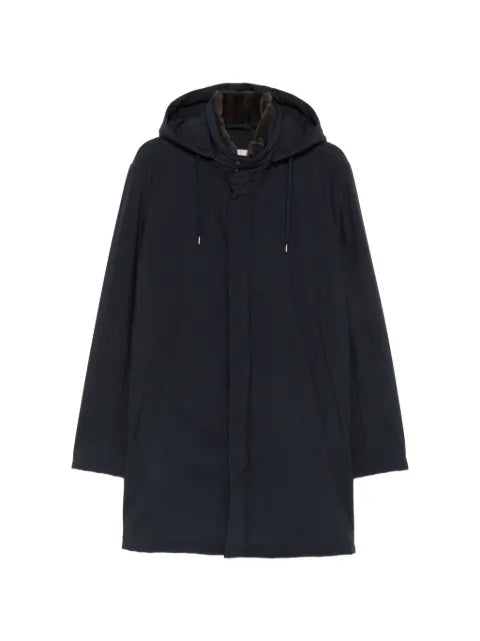 Herno faux-fur trim hooded jacket