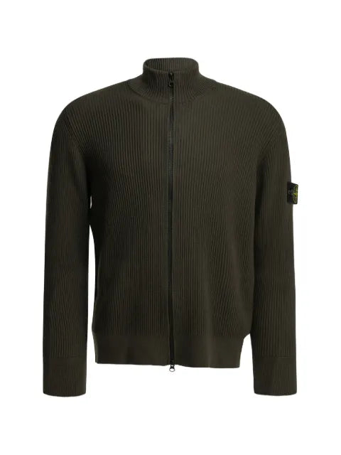 Stone Island 5100017 full-rib RWS woll Loose-fit zip-up jumper