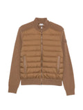 Moncler quilted-panel zip-up cardigan