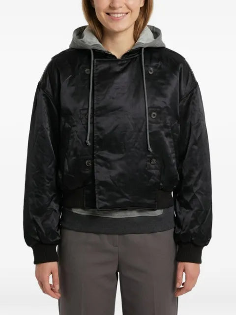 We11done double-breasted hooded jacket