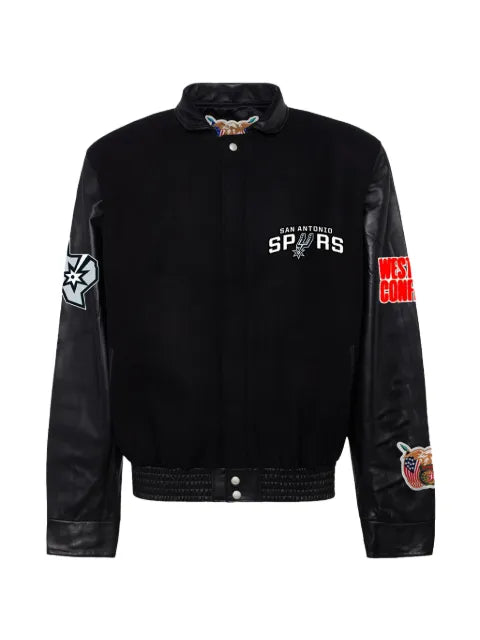 Jeff Hamilton San Antonio Spurs logo-patch bomber jacket