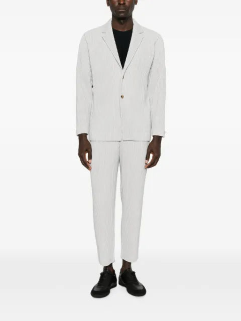 Homme Plissé Issey Miyake pleated notched-lapel blazer