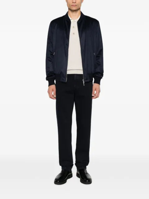 Barba zip-up bomber jacket