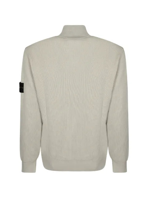 Stone Island 5100126 ribbed soft organic-cotton regular-fit zip-up jumper