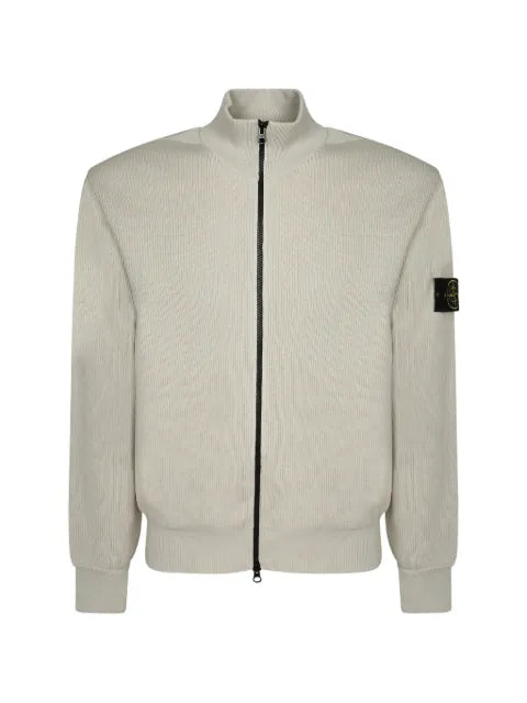 Stone Island 5100126 ribbed soft organic-cotton regular-fit zip-up jumper