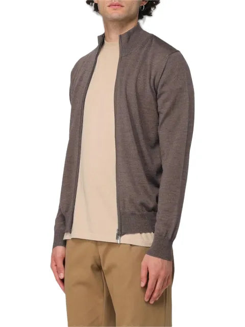 XC zip-up high-neck sweater