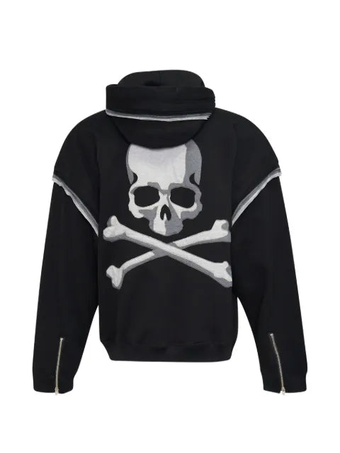 Mastermind Japan zip-up layered hoodie
