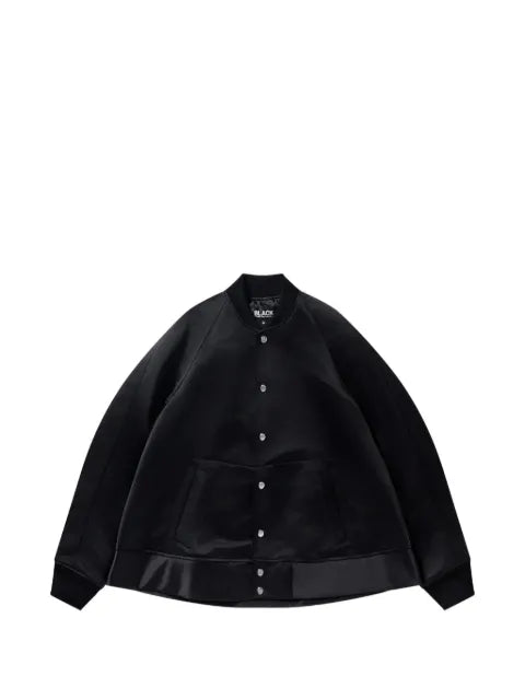 Black Comme Des Garçons satin bomber jacket