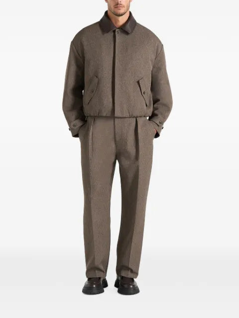 Manière De Voir Cameron oversized textured tailored bomber jacket