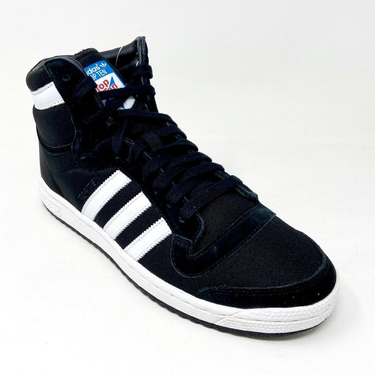 Adidas Originals Top Ten Hi Black White Mens Size 8 Retro Sneakers B27506