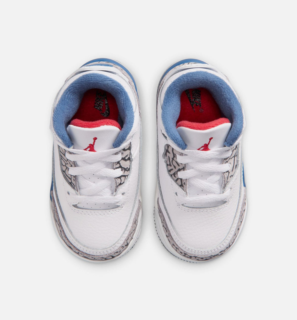 Air Jordan 3 Retro OG True Blue Infant/Toddler Shoes - White Fire Red True Blue