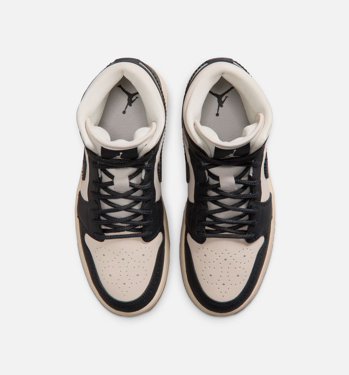 Air Jordan 1 Mid SE Women's Lifestyle Shoes - Off-Noir Chalk Pearl White