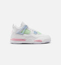 Air Jordan 4 Retro Medium Soft Pink Preschool Lifestyle Shoe – White/Medium Soft Pink/Half Blue