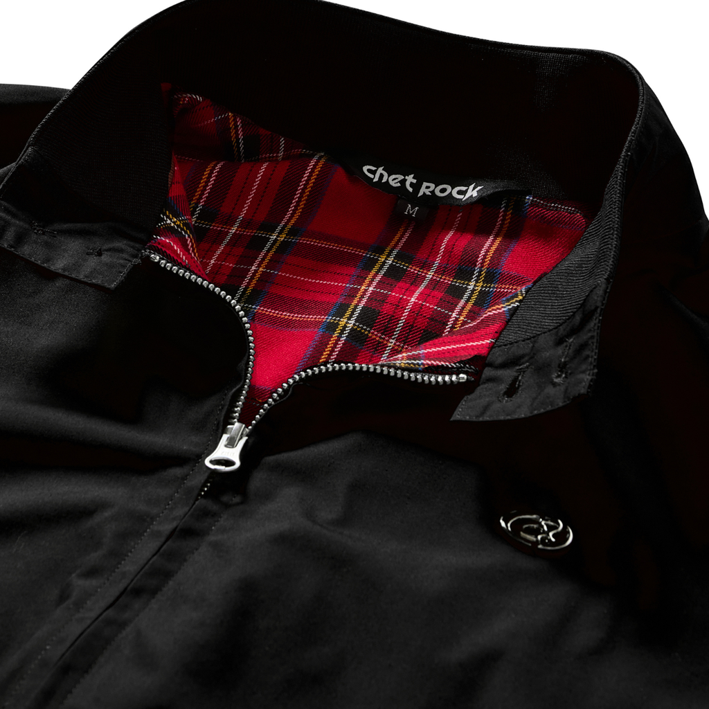 Chet Rock Rebel Harrington Jacket: Black