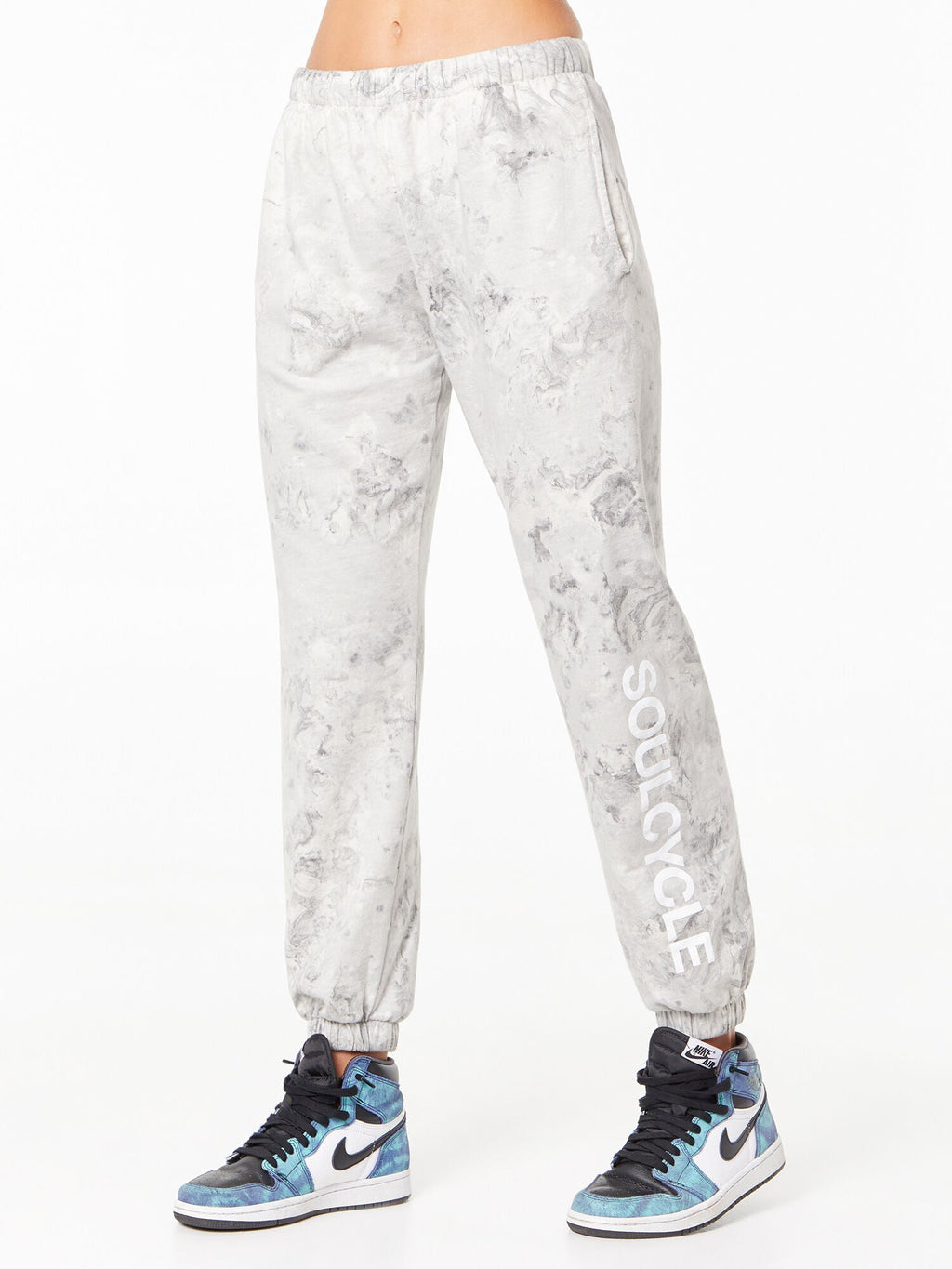 Tie-Dye Billie Sweatpant Black/White