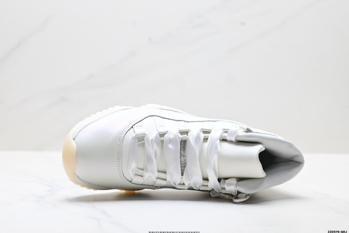 Air Jordan 11 Retro Triple White Unisex Sneakers Style 07
