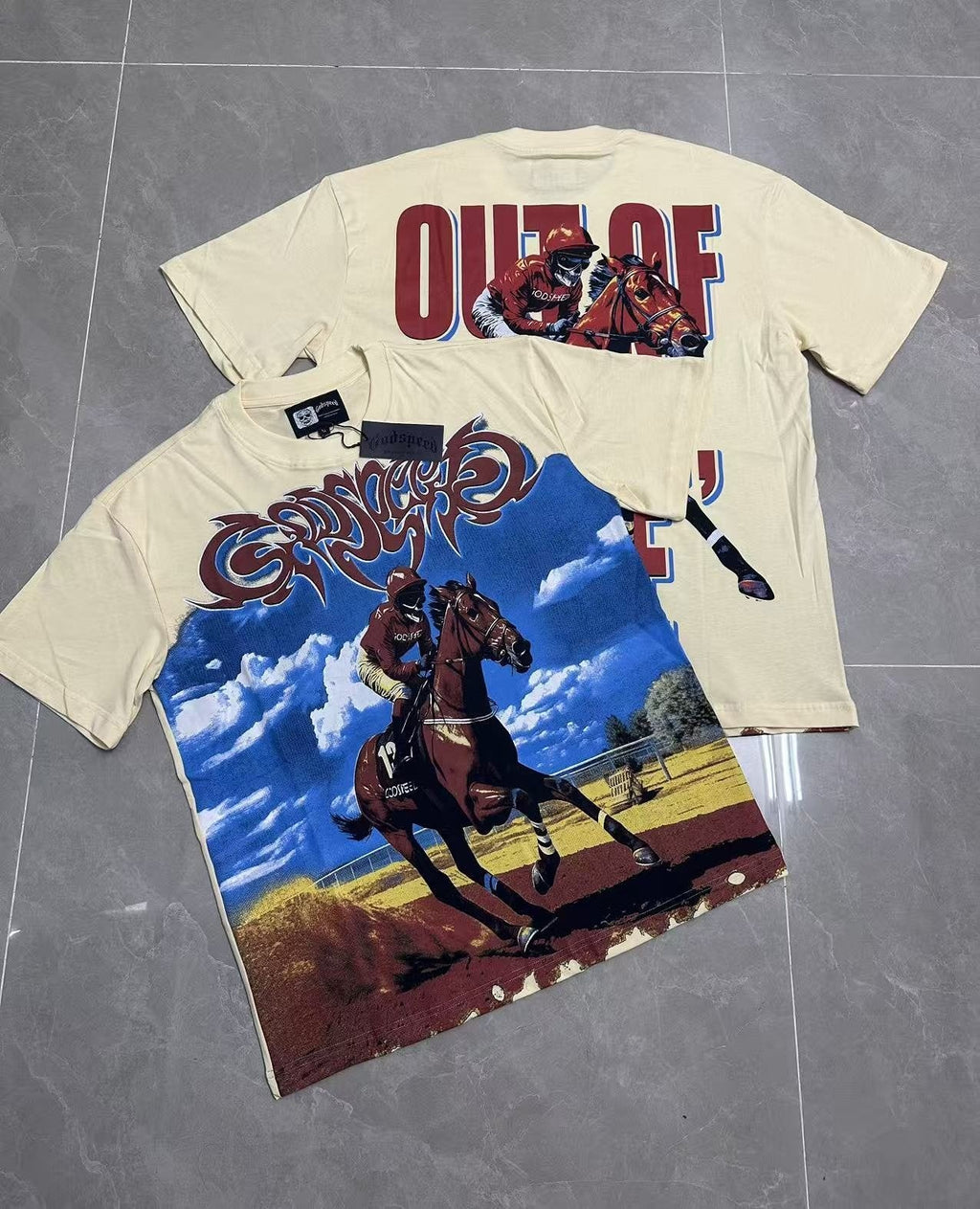 Godspeed Horse Racing Graphic T-Shirt