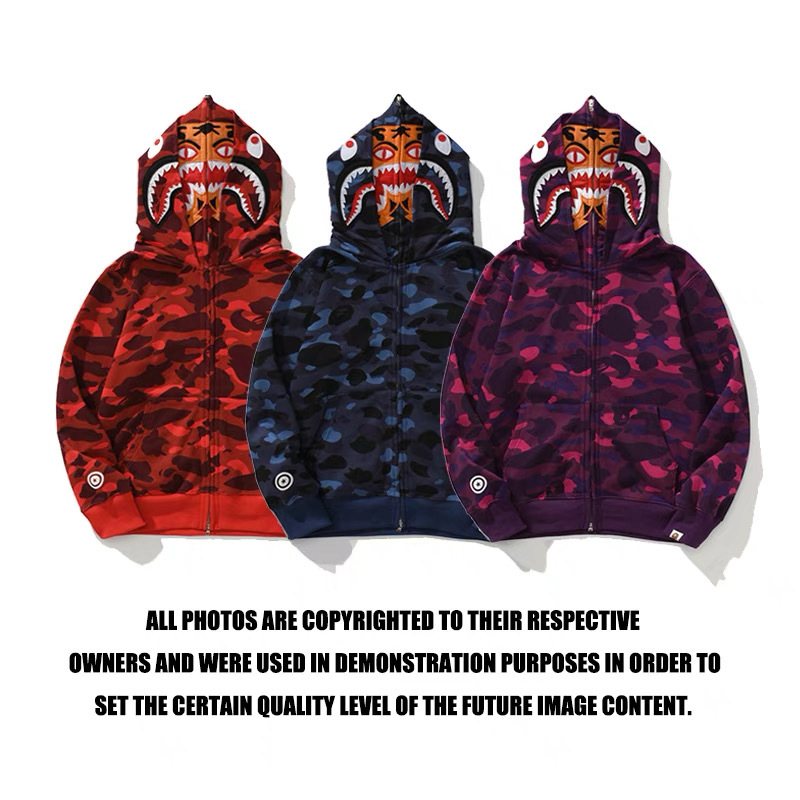 BAPE Shark Camo Full-Zip Hoodie
