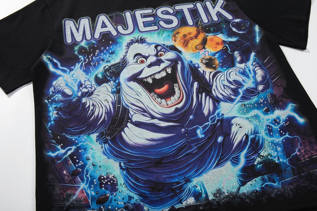 MAJESTIK Monster Graphic Short-Sleeve T-Shirt