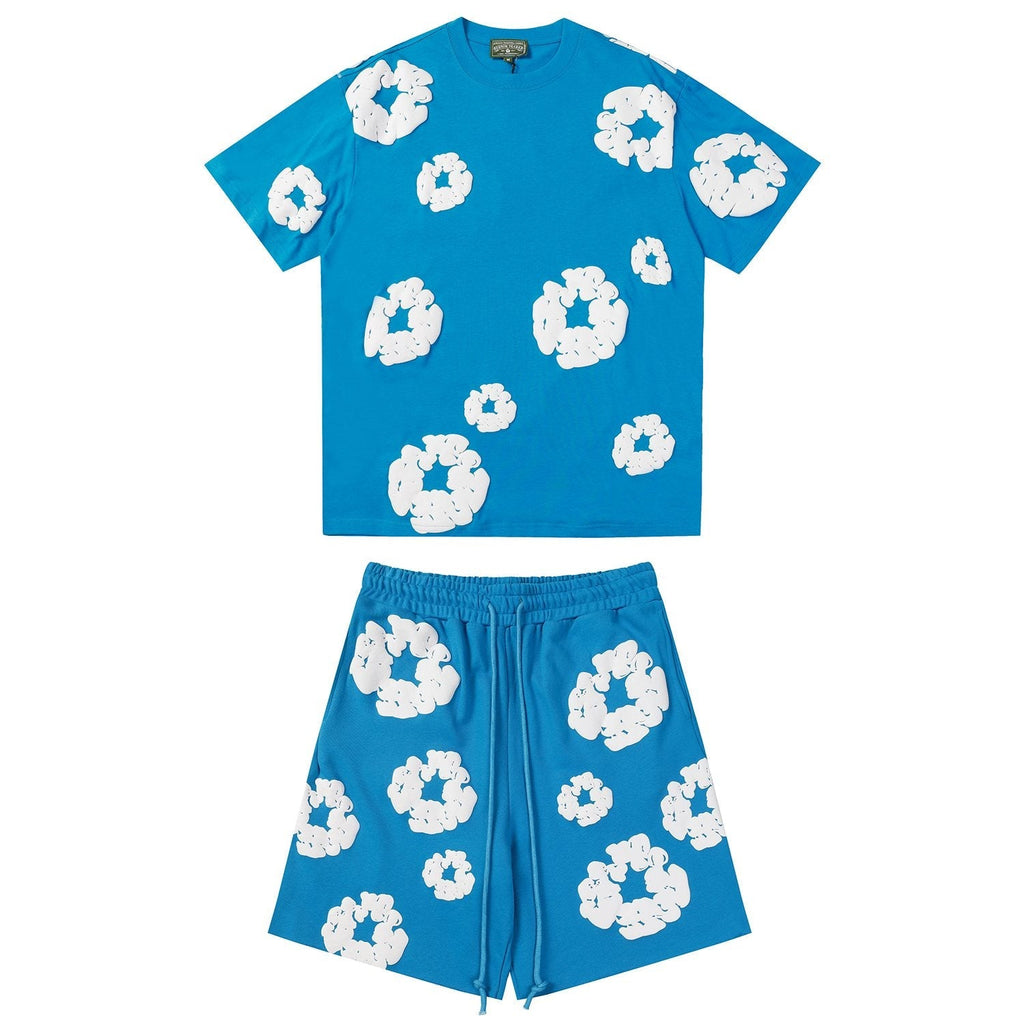 DENIM TEARS Cotton Wreath Graphic Short-Sleeve Set