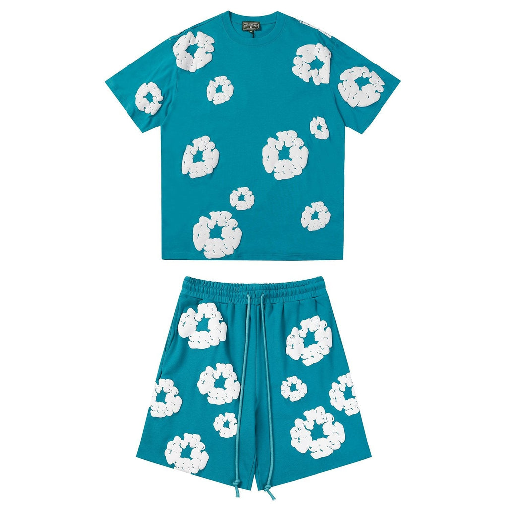 DENIM TEARS Cotton Wreath Graphic Short-Sleeve Set