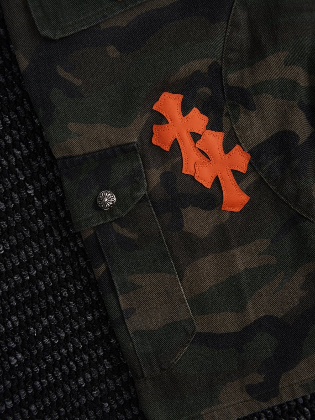 Chrome Hearts Green Camouflage Cargo Shorts
