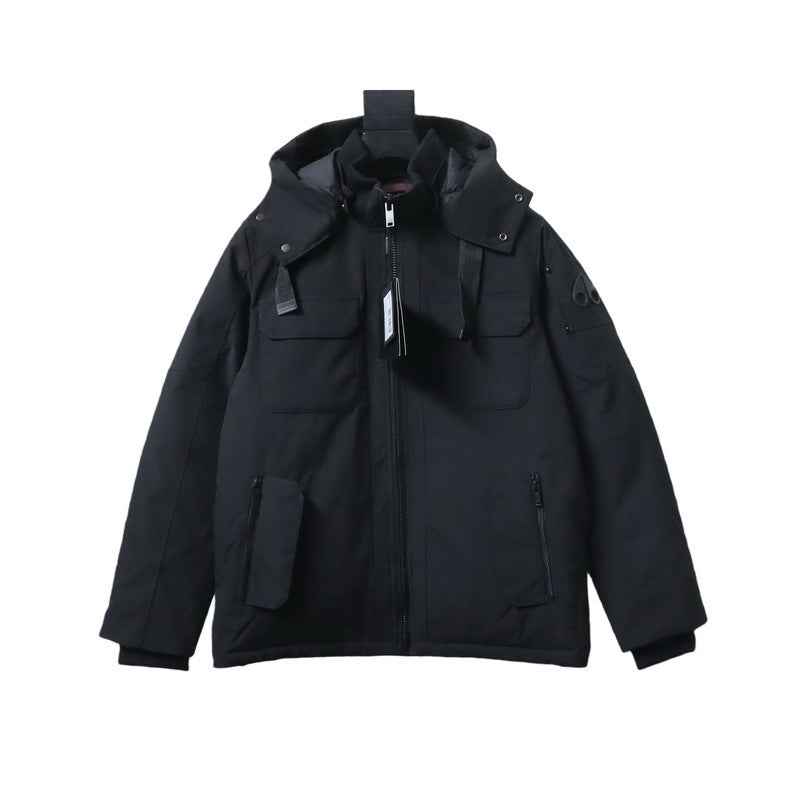Moose Knuckles Multi-pocket Down Jacket Black