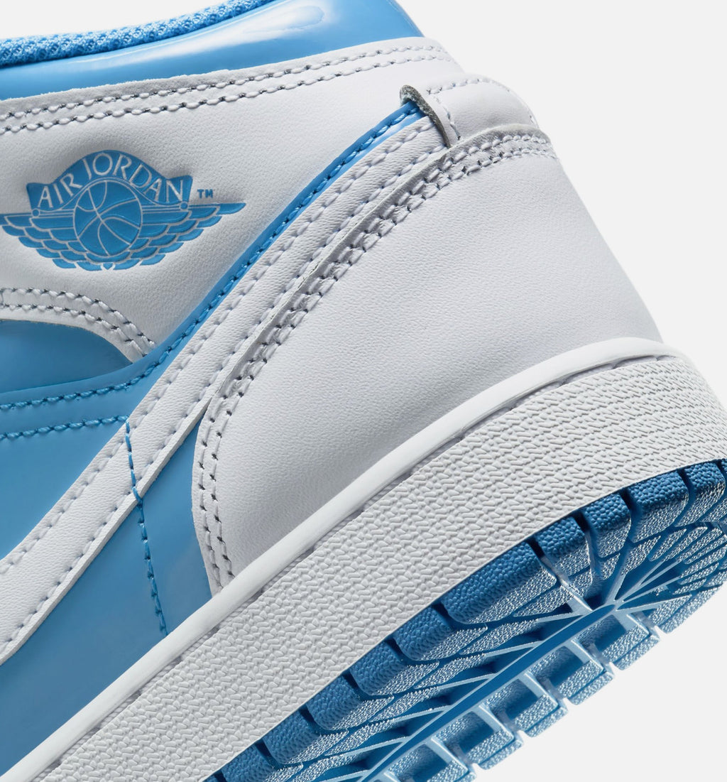 Air Jordan 1 Mid 'Legend Blue' Grade School - White/Legend Blue