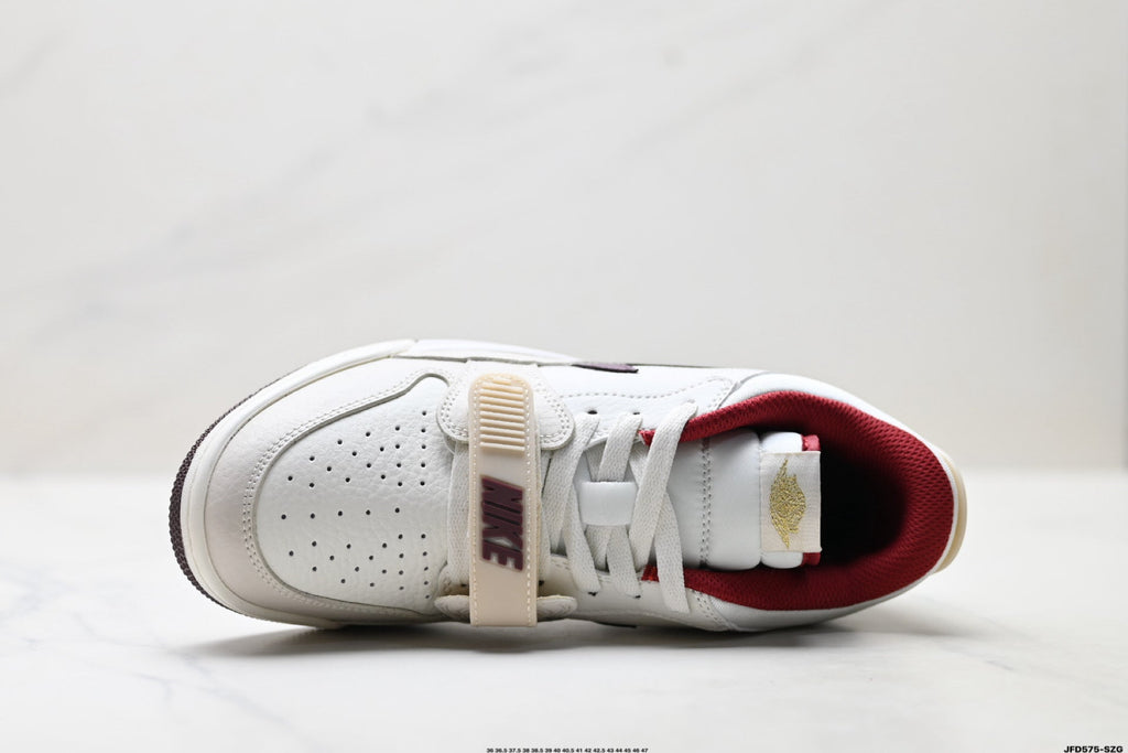 Jordan Legacy 312 Low White Burgundy Red Sneakers