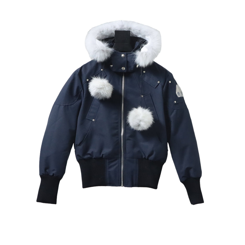 Moose Knuckles Original Debbie Bomber Jacket Navy
